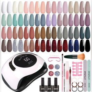 Btiztlla 32 Colors Gel Nail Polish Kit with UV Light